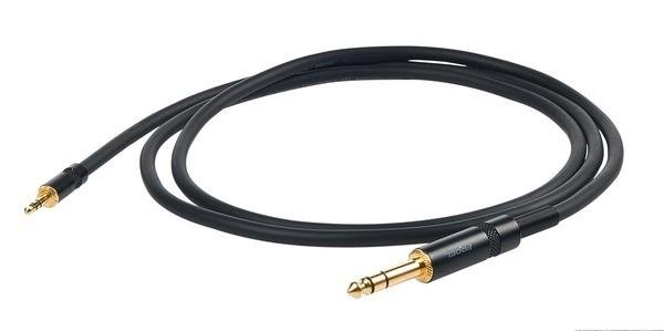 Proel IM kabel, 1,5 m, černý, 3,5 mm stereo jack - 6,3 mm stereo jack