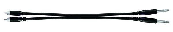 Proel IM kabel 3 m černý, 2x 6,3 mm mono jack - 2x RCA, litý