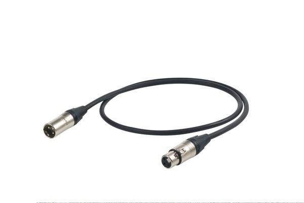 Proel Mikrofonní kabel 10m, černý, Neutrik XLR, s ochranou proti zlomení
