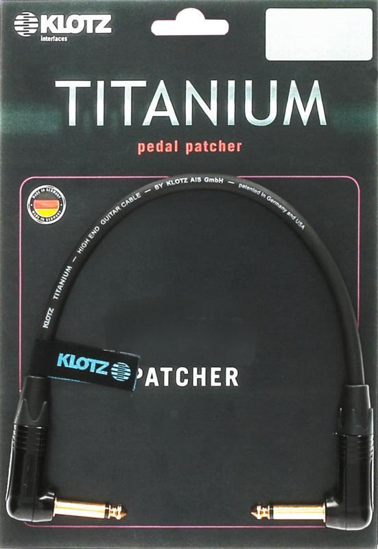 Klotz TITANIUM patch kabel, úhlové konektory, 0,6m