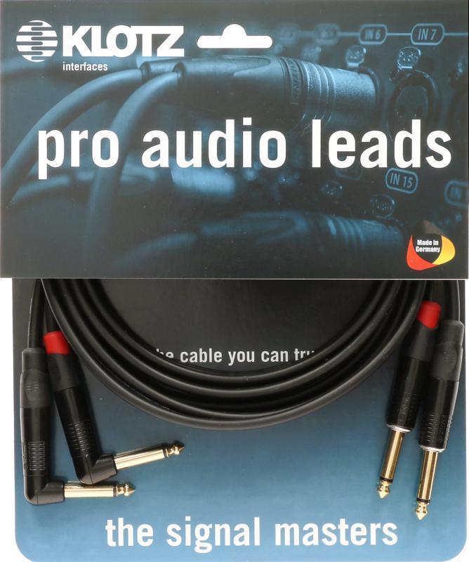 Klotz kabel pro klávesy, rovný a zahnutý Jack, 9m