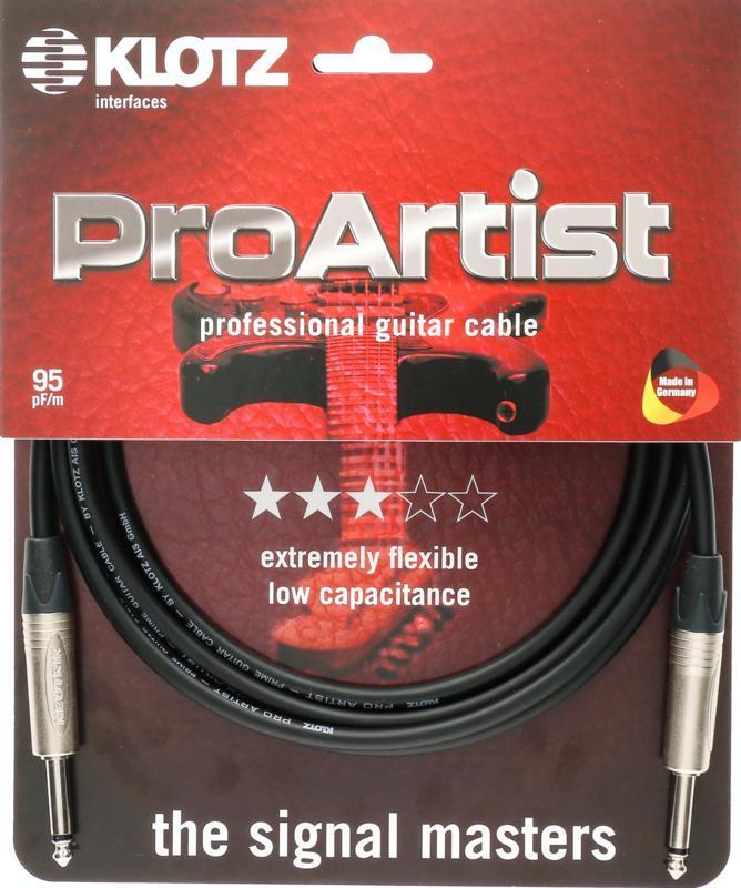 Klotz PRO ARTIST kytarový kabel, niklové konektory, 1,5m