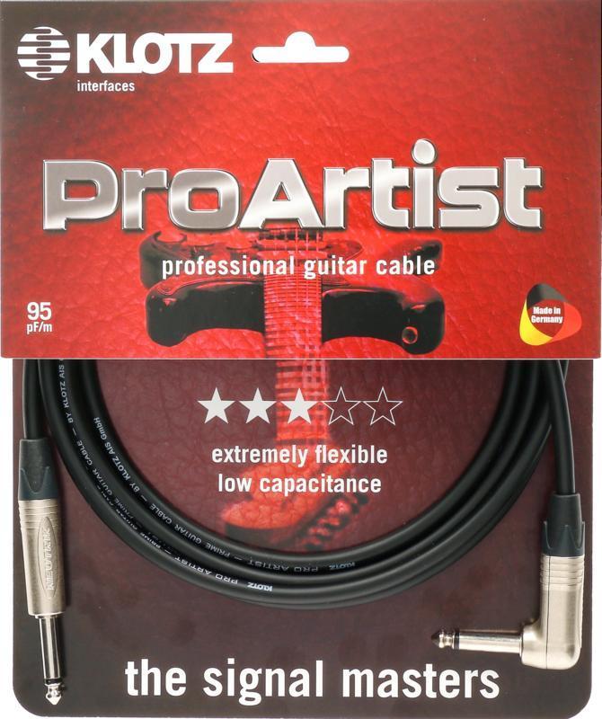 Klotz kabel pro kytaru, niklové konektory, Neutrik, 9m
