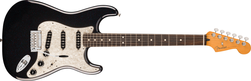 Fender elektrická kytara 70. výročí Player Stratocaster, palisandrový hmatník, Nebula Noir