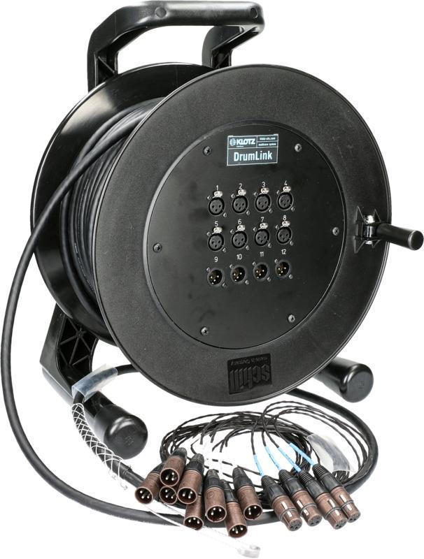 Klotz DrumLink 8/4, 8x XLR 3p samice/samec + 4x XLR 3p samec/samice, 30m