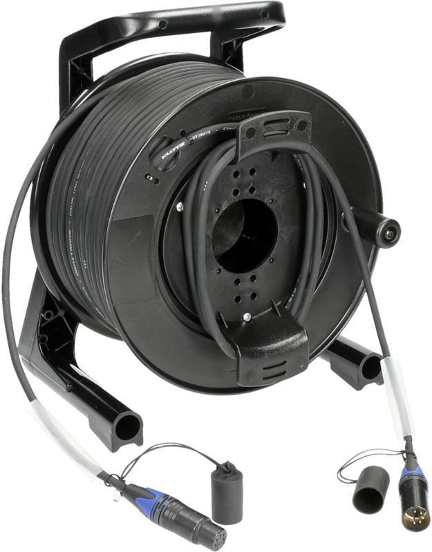 Klotz DMX kabel na bubnu, dvojité stínění, PVC XLR 5p Neutrik, 60m