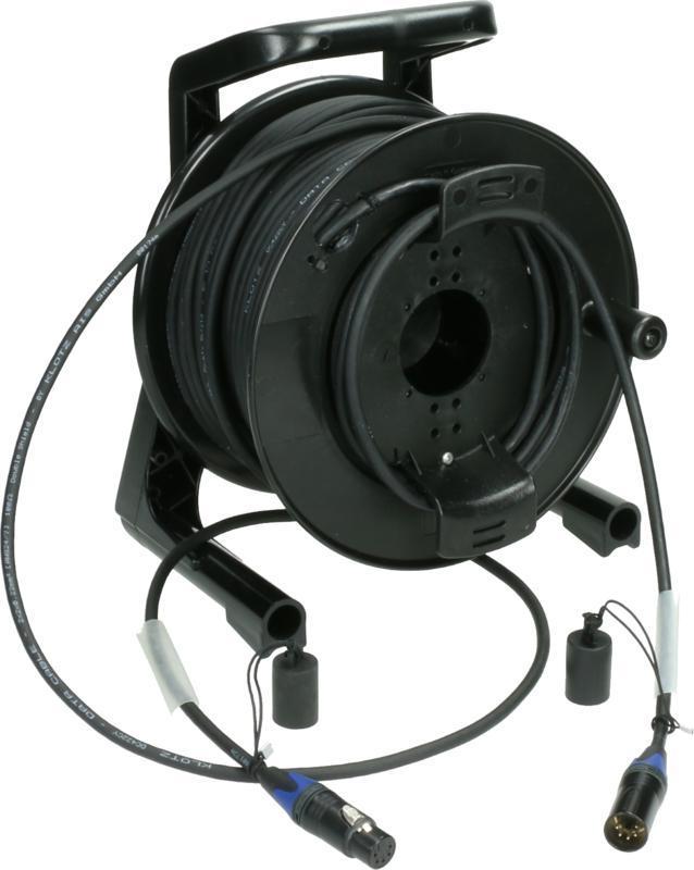 Klotz DMX kabelový buben, dvojité stínění, PVC XLR 5p Neutrik, 50m