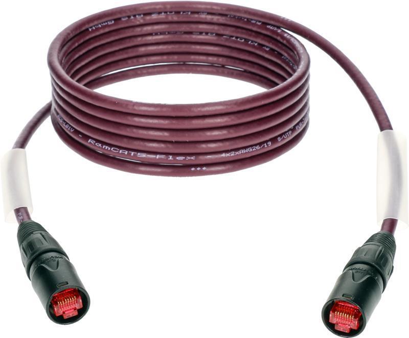 Klotz kabel CAT etherCON, flexibilní, 1,5m, CAT5e (S/UTP), fialový