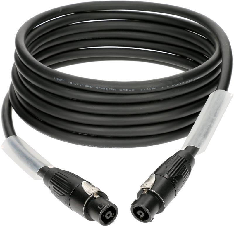 Klotz kabel speakON 8p, 8 x 2,5 mm², PVC, kovový kryt, 1m