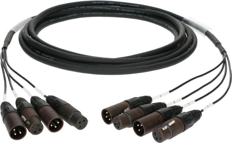Klotz IM kabel 4-kanálový analogový loom, symetrický 2/2 XLR 3p, 3m