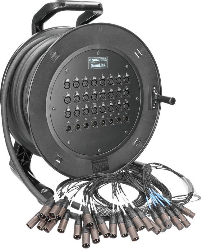 Klotz DrumLink 24/8 - 24x XLR 3p, 8x XLR 3p, 25m, analogový