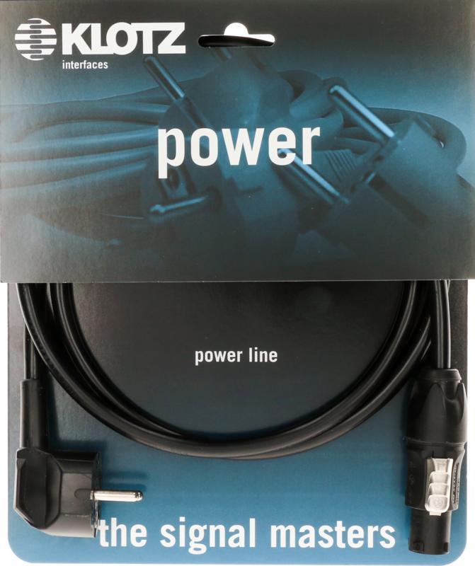 Klotz napájecí kabel 3G 1,5 mm² Schuko 90° - powerCON TRUE1 - 1,5m