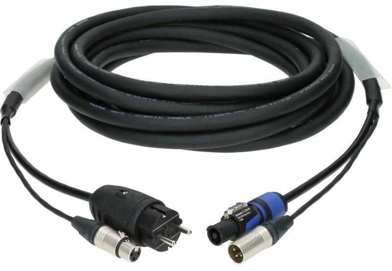 Klotz hybridní kabel 3G1.5 XLR 3p + Schuko => powerCON - 3m
