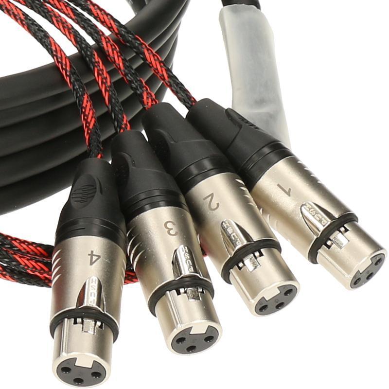 Klotz digitální skupinový kabel - AES/EBU 4 x XLR 3p samice - 4 x XLR 3p samec - 6m