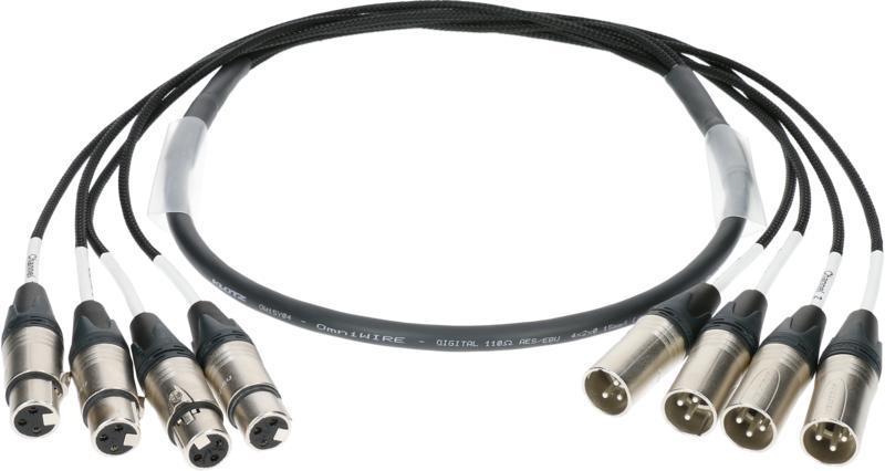 Klotz digitální skupinový kabel - AES/EBU 4 x XLR 3p samec, 4 x XLR 3p samice, 1,5m
