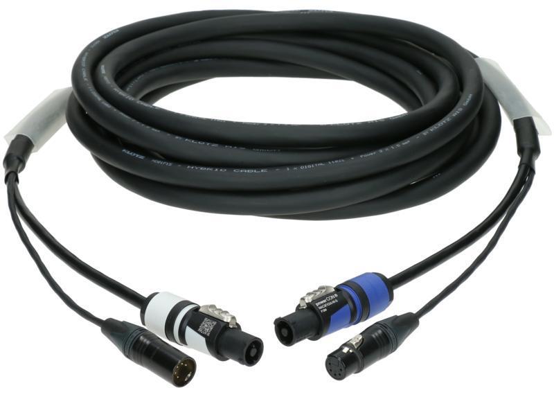 Klotz hybridní DMX a napájecí kabel 3G1.5 XLR 5p + powerCON - 5m