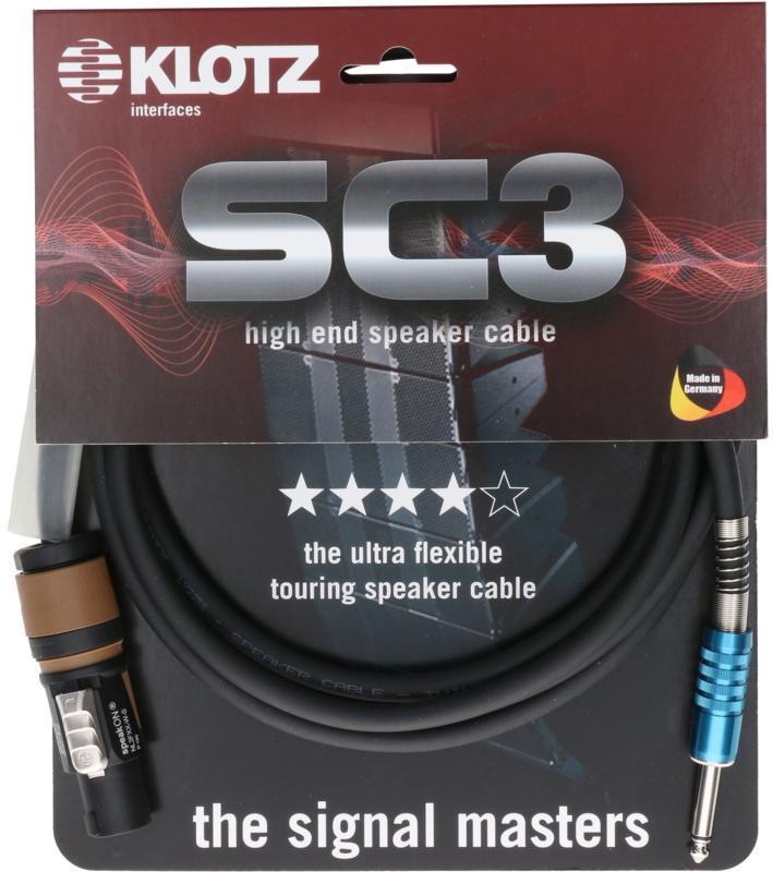 Klotz IM kabel 2 x 2,5 mm² PVC speakON 2p matka - jack 2p otec - 2m