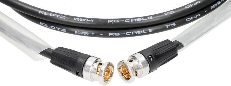 Klotz kabel 75 ohm, koaxiální RG59C/U, Neutrik BNC, 2,5m