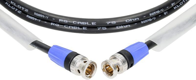 Klotz kabel 75 ohm koaxiální, Neutrik BNC konektory, 3m
