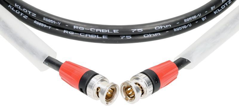 Klotz kabel 75 ohm koaxiální, Neutrik BNC konektory, 10m
