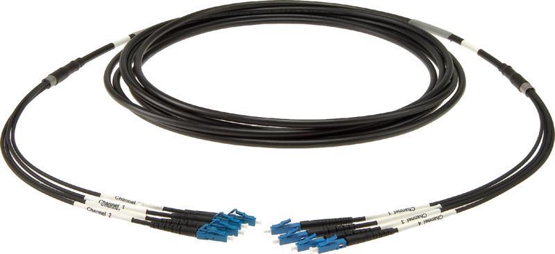 Klotz optický kabel 4x LC/UPC, single-mode OS2, 100m