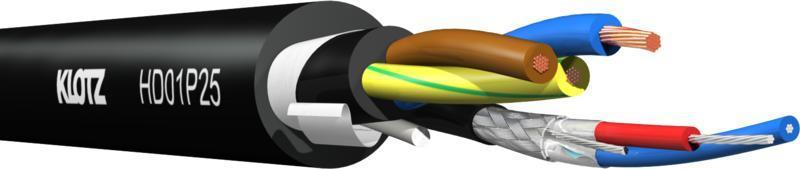 Klotz hybridní kabel 1 x digitální 110 Ohm, výkon 2,5 mm²