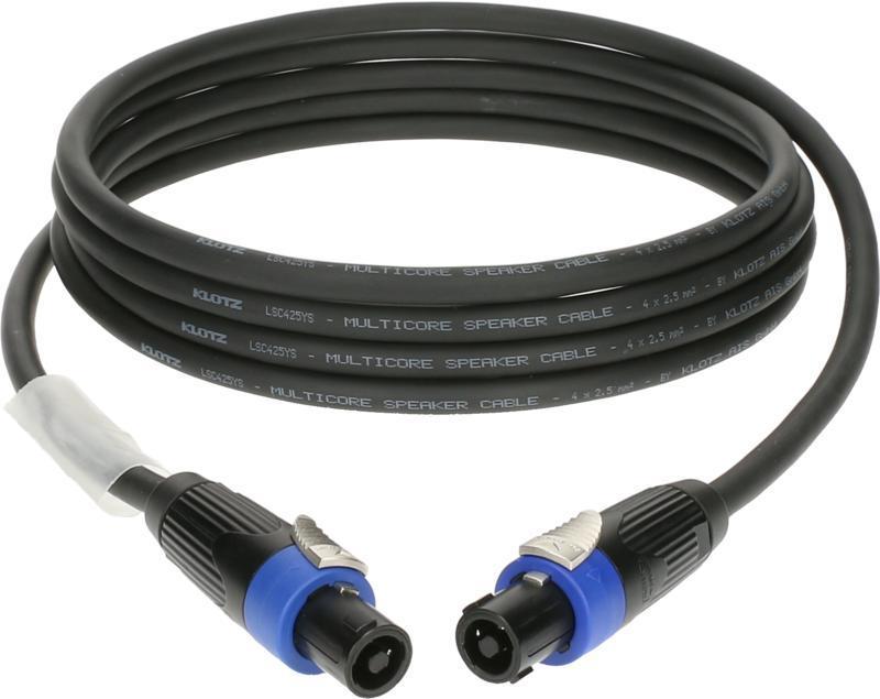 Klotz kabel speakON 4p, 4 x 2,5 mm², PVC, 3m, kovový kryt