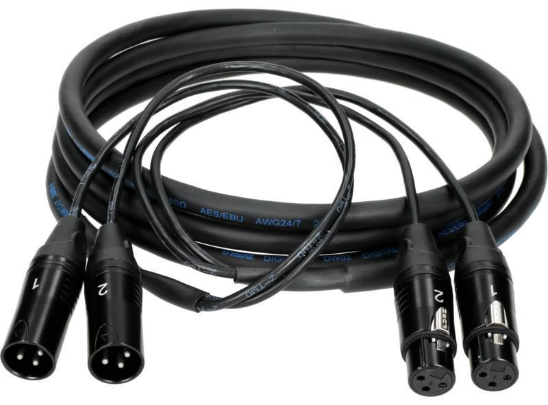 Klotz skupinový kabel 2 x XLR 3p, 15m, černý, univerzální