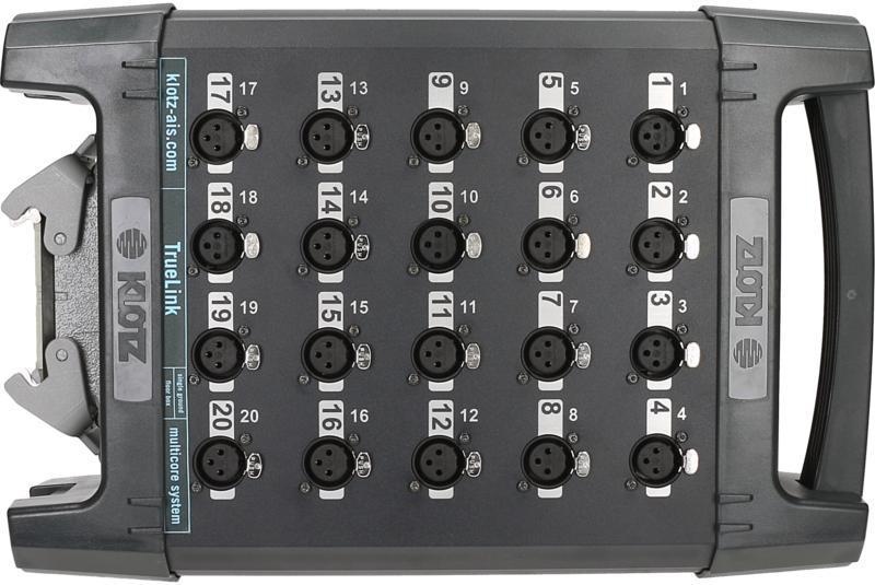 Klotz TrueLink Pro 20/0 XLR 3p - Han® D 20 kanálový stage box - společné uzemnění - 0,368m
