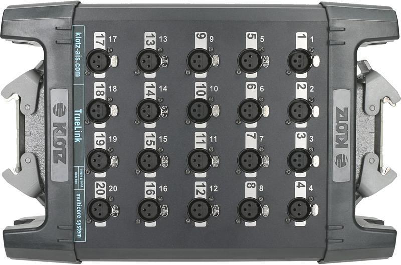 Klotz Stagebox 20 kanál, XLR 3p, 2x Han® D konektor, společné uzemnění, 0,36m