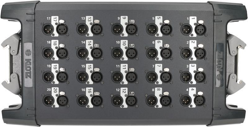 Klotz Stagebox 20x XLR 3p, 2x Han® D, společné uzemnění, 0,465m