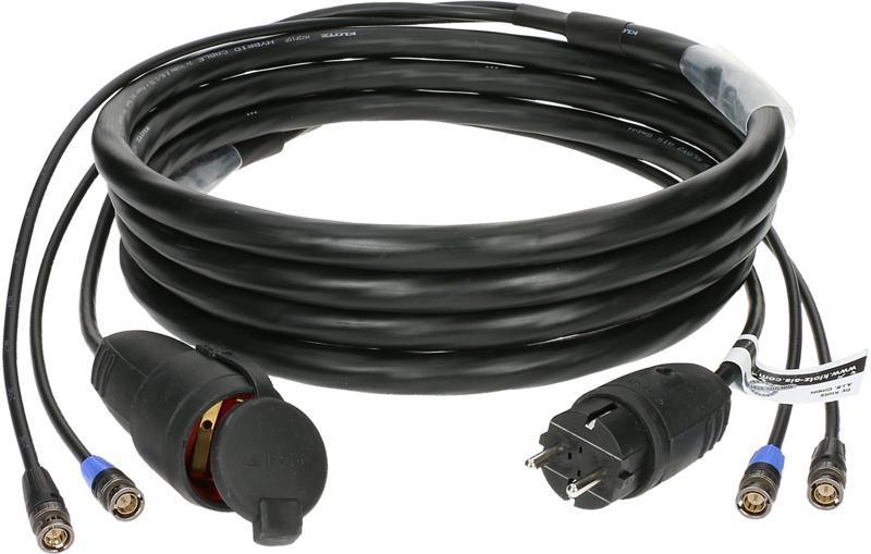 Klotz hybridní kabel 6G SDI a napájení 2 x UHD BNC + Schuko - 10m