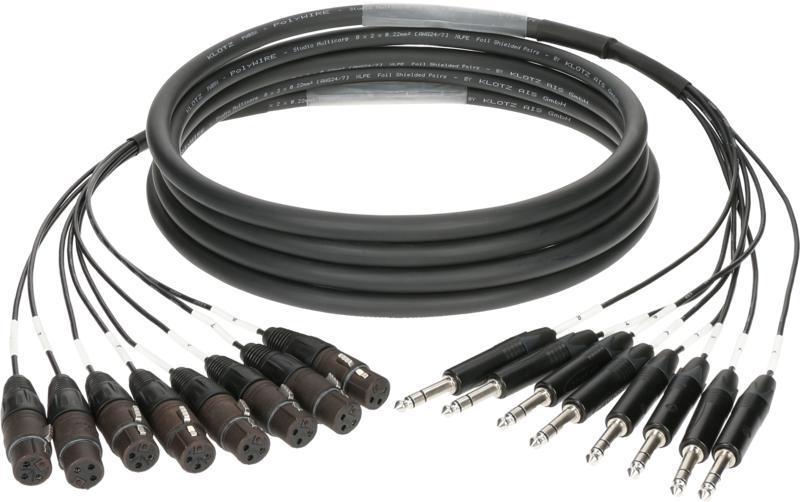 Klotz kabel 8 x XLR 3p, 8 x TRS, symetrický, 6m