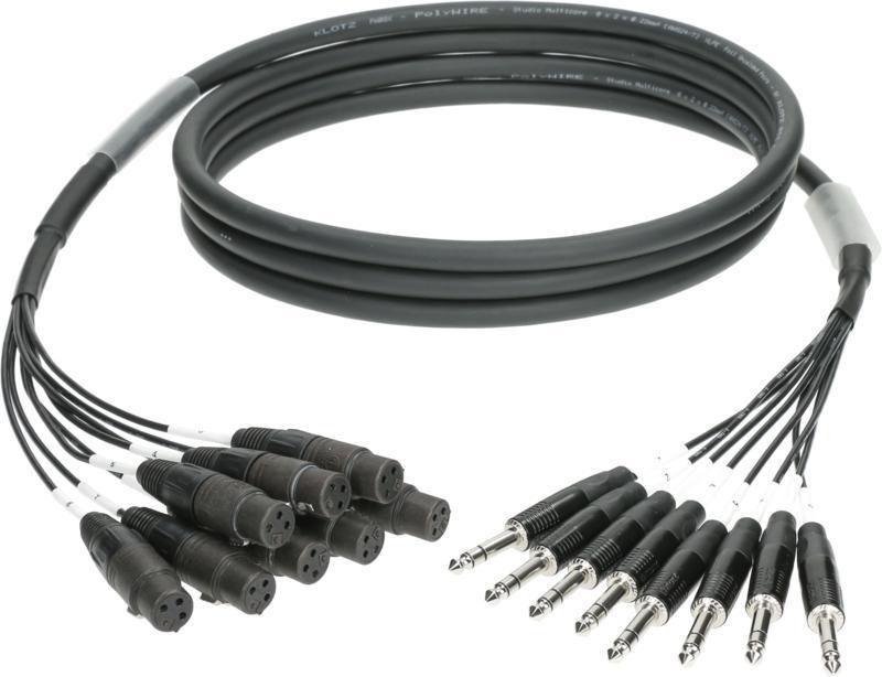 Klotz kabel 8-cs. analogový loom, symetrický 8 x XLR 3p, 8 x TRS, 6m