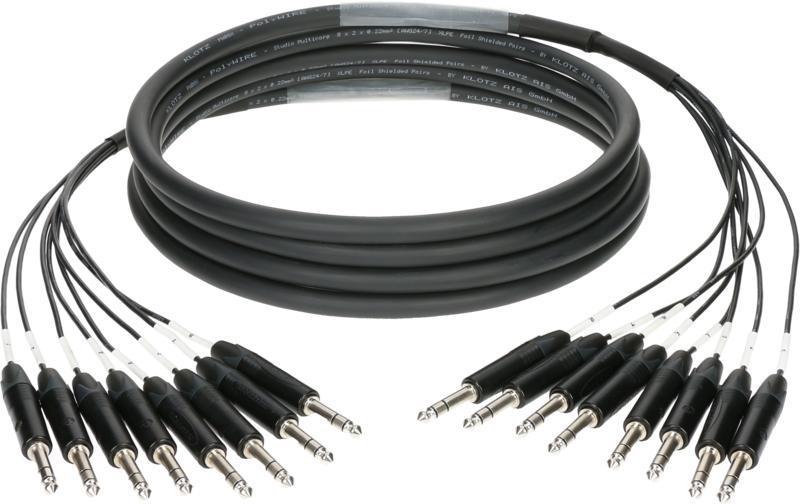 Klotz Csoportový kabel 8 x TRS - 4m, symetrický