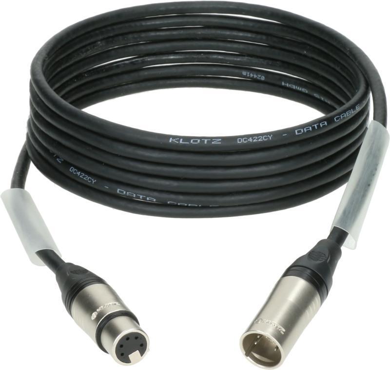 Klotz DMX kabel, dvojité stínění, XLR 5p, nikel, 5m