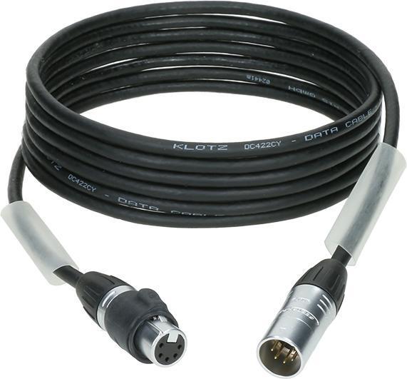 Klotz DMX kabel, dvojité stínění, XLR 5p, IP65, 10m
