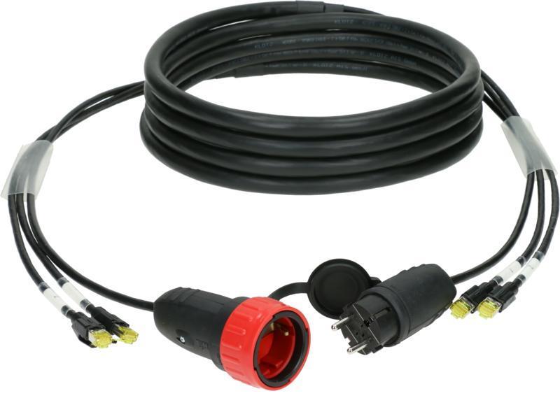 Klotz hybridní kabel CAT7 a napájení 2 x RJ45 + Schuko - 30m