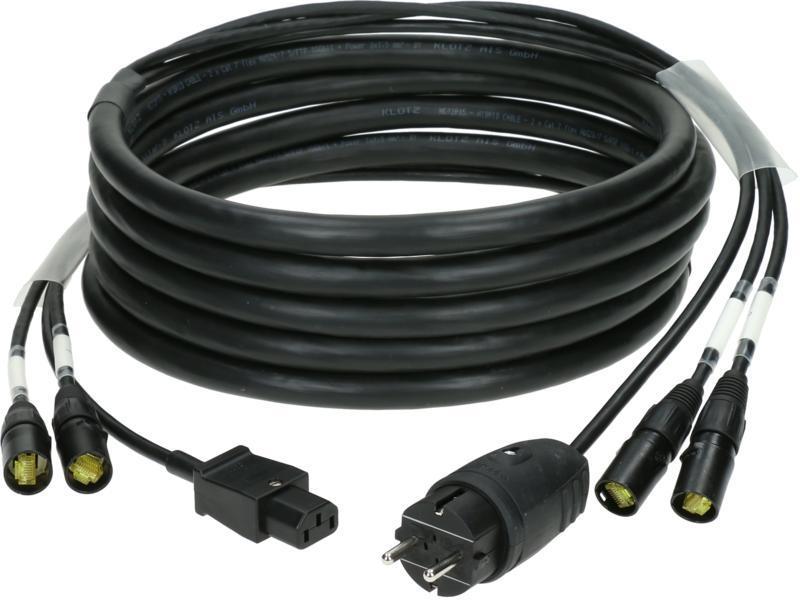 Klotz hybridní kabel CAT7 a napájení 2 x etherCON + Schuko => IEC - 40m