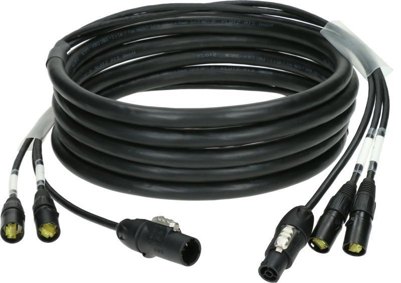 Klotz hybridní kabel CAT7 a napájení 2 x etherCON + powerCON TRUE1 - 5m