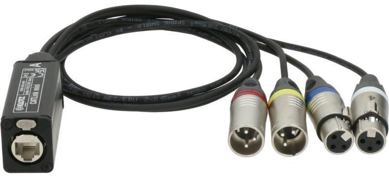 Klotz CATLink MINI skupinový kabel etherCON, 2/2 x XLR 3p, 0,8m