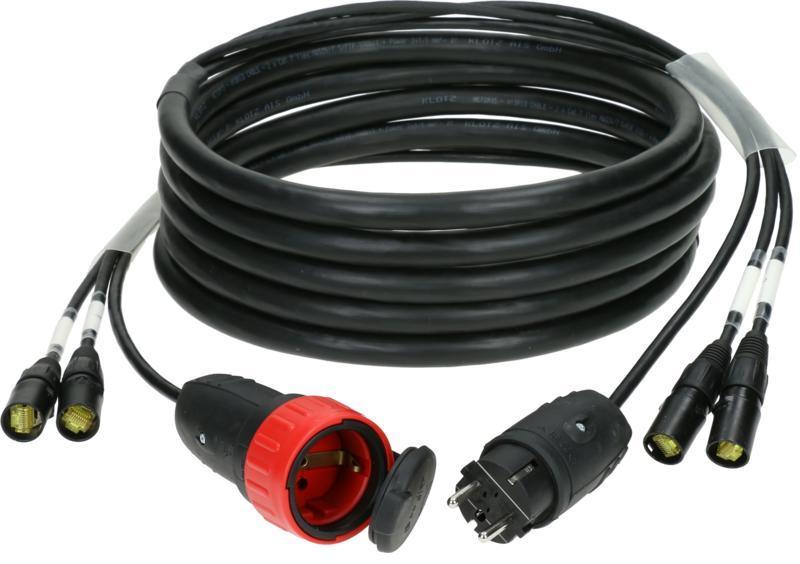 Klotz hybridní kabel CAT7 a napájení 2 x etherCON + Schuko - 40m