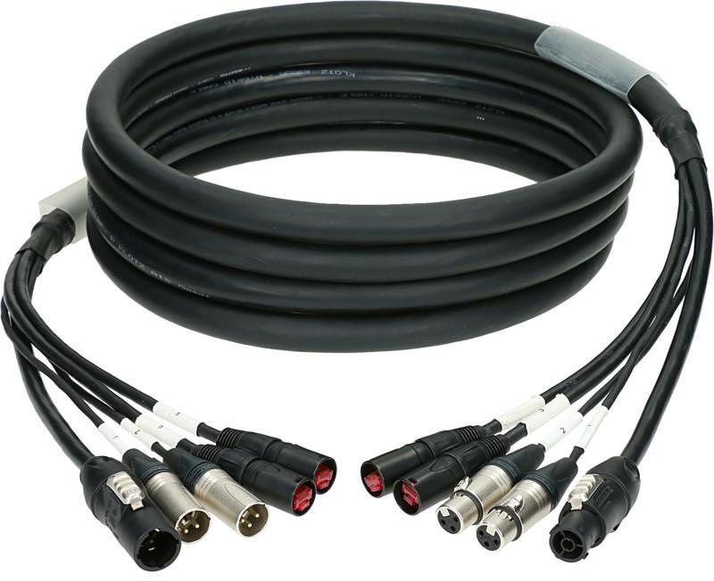 Klotz IM hybridní kabel CAT5e, 2 x etherCON, 2 x XLR 3p, powerCON TRUE1 - 5m