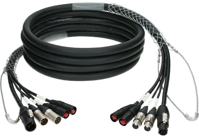Klotz hybridní kabel CAT5e a DMX a napájení 3G2.5, 2 x etherCON, 2 x XLR 5p, powerCON TRUE1 - 80m