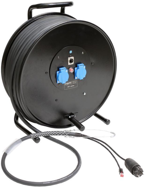 Klotz hybridní kabel CAT5e a napájení 1 x RJ45 => etherCON + Schuko - 2,4m