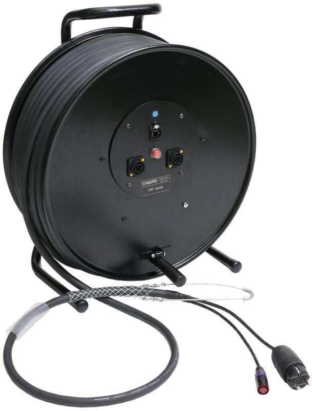 Klotz hybridní kabel CAT5e a napájení 3G1.5, 1 x etherCON + Schuko => powerCON TRUE1 - 2,4m