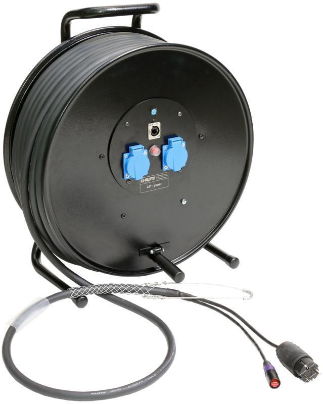 Klotz hybridní kabel CAT5e a napájení 1 x etherCON + Schuko - 2,4m