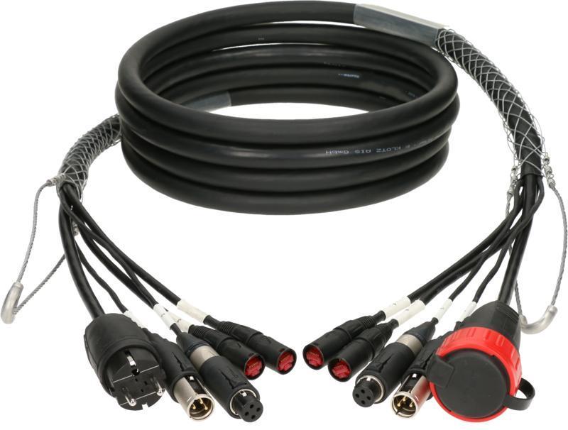 Klotz kabel CAT5e, audio a napájení, 2 x etherCON, 2 x convertCON, Schuko - 60m