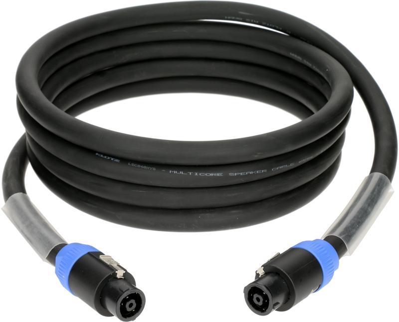 Klotz 8 x 4,0 mm² reproduktorový kabel PVC speakON 8p samec/samec - 3m