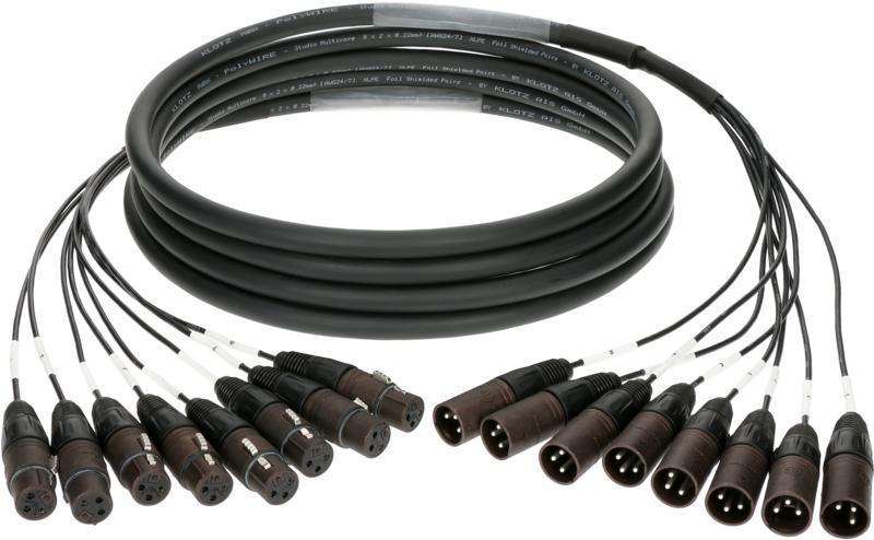 Klotz skupinový kabel 8 x XLR 3p samice - 8 x XLR 3p samec - 10m